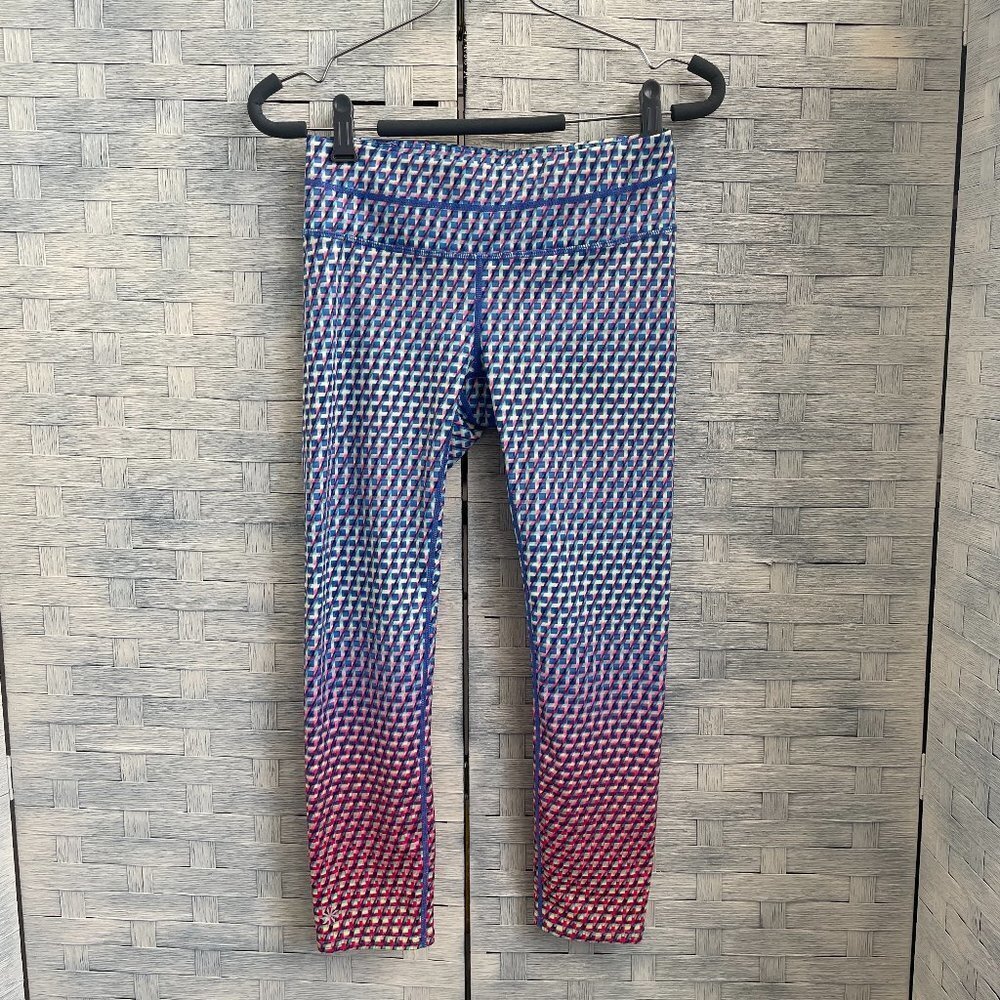 Athleta Vivid Sonar Leggings XS Geometric Pattern Capri‎ Activewear Pants